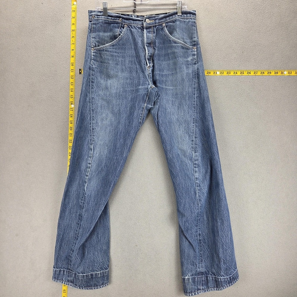 Vintage Levis Engineered Jeans Mens 32x34 Blue Twisted Button Fly One Pocket